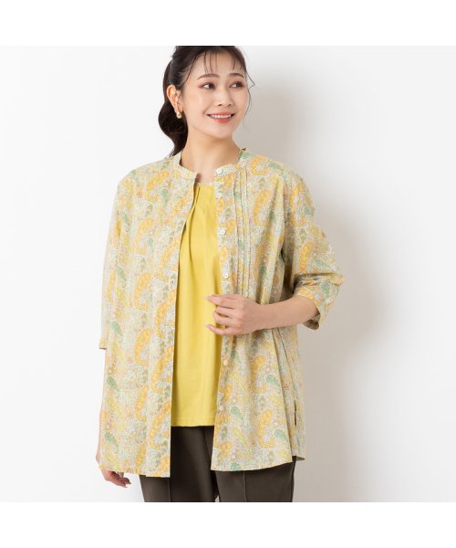 リバティプリント ペーズリー柄ピンタックシャツ 人気・おすすめ｜使いやすい・旅行におすすめ 品質保証 全国発送 正規品・日本国内発送・安心保証付き