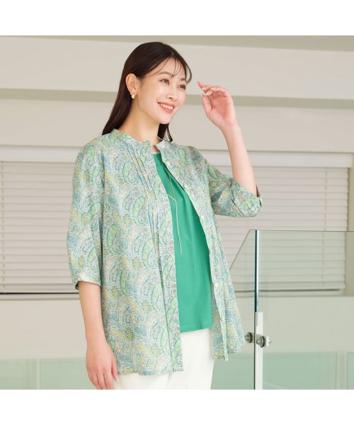 リバティプリント ペーズリー柄ピンタックシャツ 人気・おすすめ｜使いやすい・旅行におすすめ 品質保証 全国発送 正規品・日本国内発送・安心保証付き