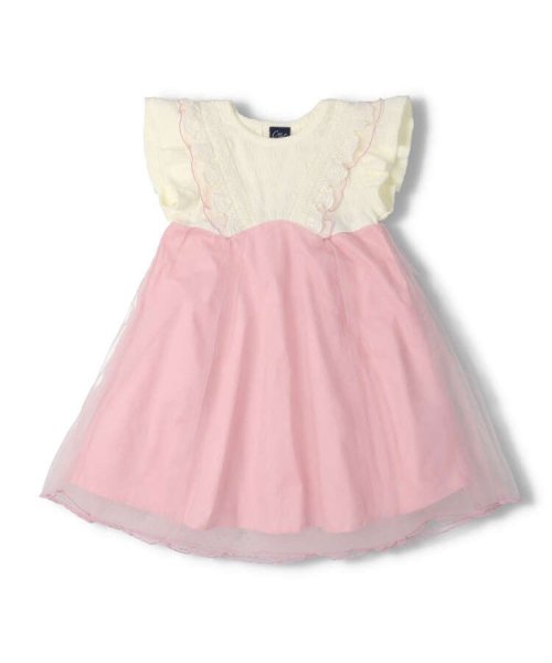 Crescent(クレセント)/【子供服】 crescent (クレセント) チュールドッキングワンピース 80cm～130cm N42304/img01