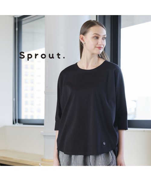Liliane Burty(リリアンビューティ)/【Sprout.】綿100％　後ろスリットTシャツ/img01