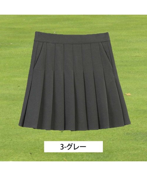 TopIsm(トップイズム)/ゴルフスカート レディース ゴルフウェア プリーツスカート ストレッチ 無地 インナーパンツ裏地付 ポケット S M L XL 小さいサイズ 大きいサイズ/img04