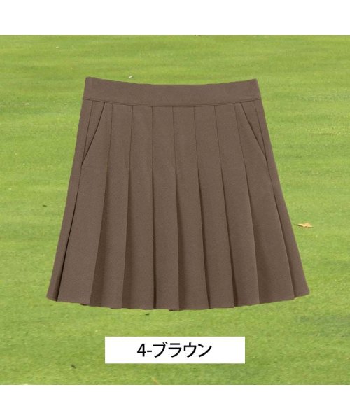 TopIsm(トップイズム)/ゴルフスカート レディース ゴルフウェア プリーツスカート ストレッチ 無地 インナーパンツ裏地付 ポケット S M L XL 小さいサイズ 大きいサイズ/img05