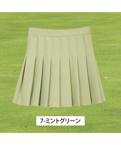 TopIsm(トップイズム)/ゴルフスカート レディース ゴルフウェア プリーツスカート ストレッチ 無地 インナーパンツ裏地付 ポケット S M L XL 小さいサイズ 大きいサイズ/img08