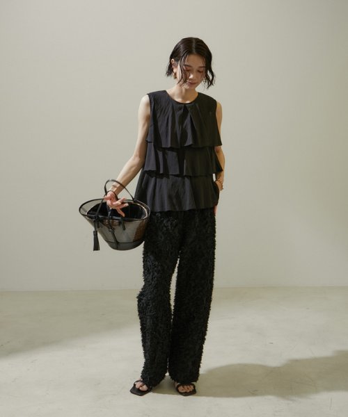 KIRYUコーラルフラワーカットジャガードイージーパンツ【セットアップ対応】 ■モデル身長 着用サイズ セットアップ対応