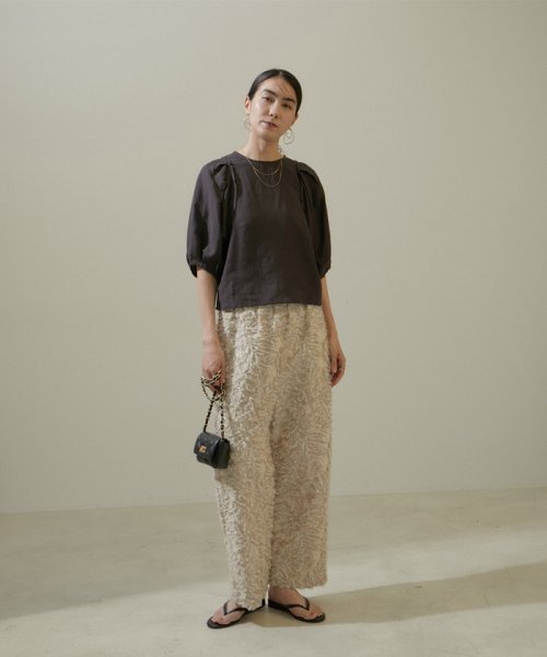 KIRYUコーラルフラワーカットジャガードイージーパンツ【セットアップ対応】 ■モデル身長 着用サイズ セットアップ対応