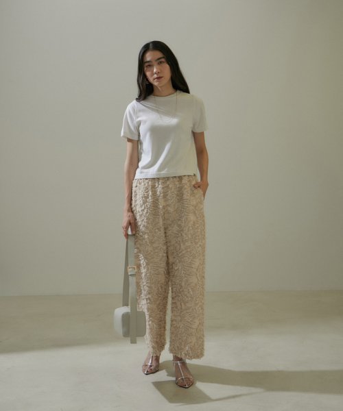 KIRYUコーラルフラワーカットジャガードイージーパンツ【セットアップ対応】 ■モデル身長 着用サイズ セットアップ対応