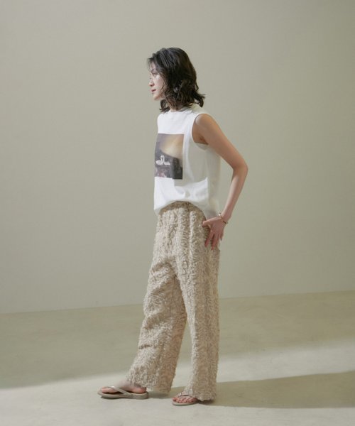 KIRYUコーラルフラワーカットジャガードイージーパンツ【セットアップ対応】 ■モデル身長 着用サイズ セットアップ対応