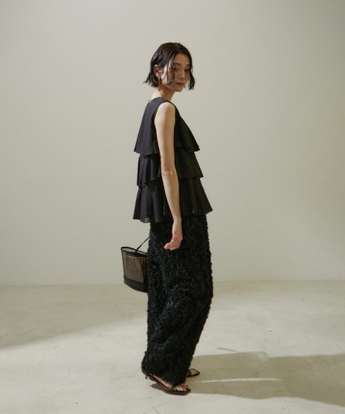 KIRYUコーラルフラワーカットジャガードイージーパンツ【セットアップ対応】 ■モデル身長 着用サイズ セットアップ対応