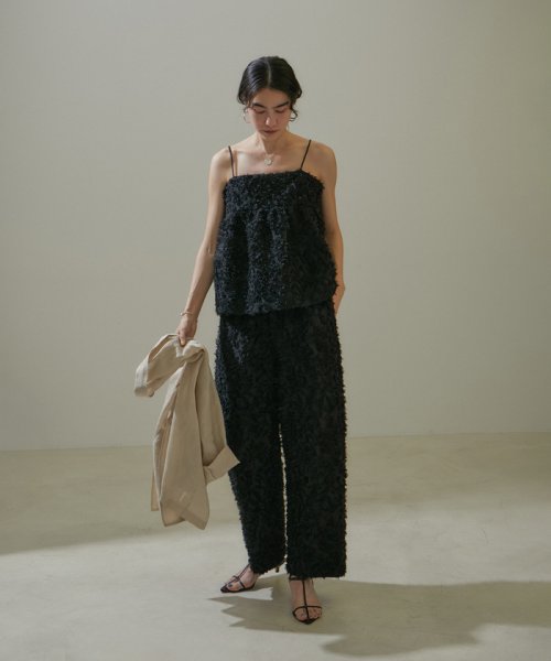 KIRYUコーラルフラワーカットジャガードイージーパンツ【セットアップ対応】 ■モデル身長 着用サイズ セットアップ対応