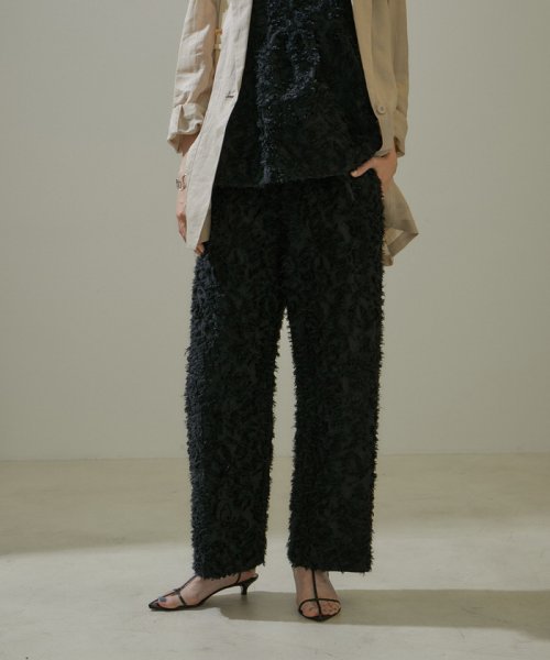 KIRYUコーラルフラワーカットジャガードイージーパンツ【セットアップ対応】 ■モデル身長 着用サイズ セットアップ対応