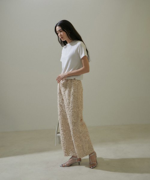 KIRYUコーラルフラワーカットジャガードイージーパンツ【セットアップ対応】 ■モデル身長 着用サイズ セットアップ対応