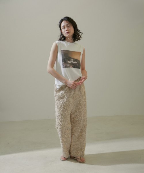 KIRYUコーラルフラワーカットジャガードイージーパンツ【セットアップ対応】 ■モデル身長 着用サイズ セットアップ対応