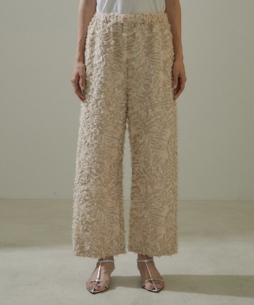 KIRYUコーラルフラワーカットジャガードイージーパンツ【セットアップ対応】 ■モデル身長 着用サイズ セットアップ対応