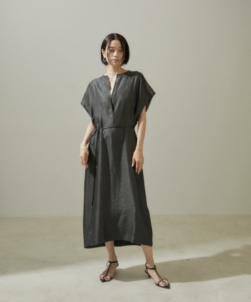  [24SS]シャイニーツイルカフタンワンピース【セットアップ対応】