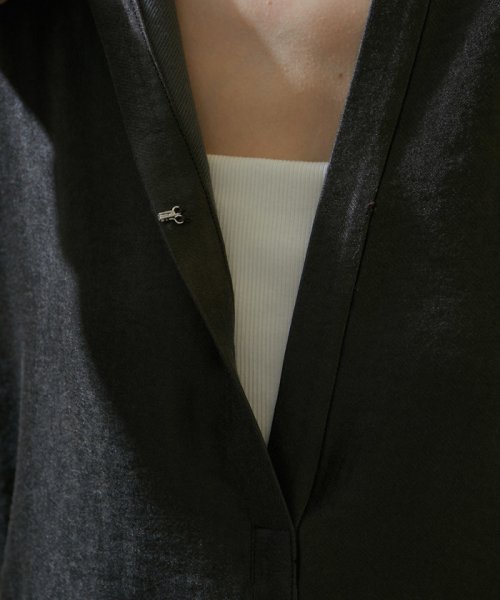  [24SS]シャイニーツイルカフタンワンピース【セットアップ対応】