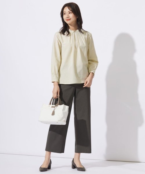 J.PRESS LADIES（LARGE SIZE）(J．プレス　レディス（大きいサイズ）)/【洗える】セルロース チェック スタンドカラー ブラウス/img03