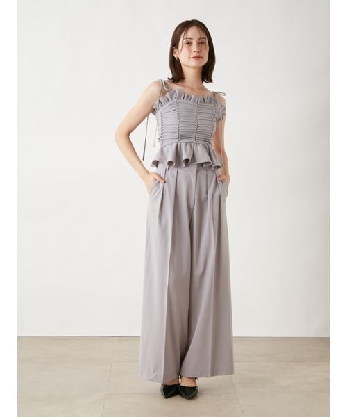 Sustainableギャザーデザインビスチェ 予めご了承ください