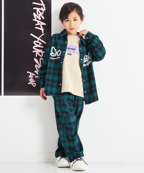 ANAP KIDS(アナップキッズ)/スプレーロゴ プリント ビッグ ロンT 長袖 Tシャツ/img20