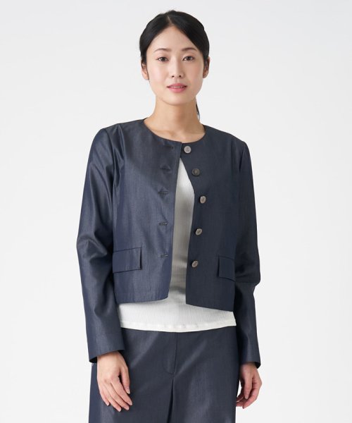 LANVIN COLLECTION(ランバンコレクション（レディス）)/デニムライクコットンシルクジャケット/img05