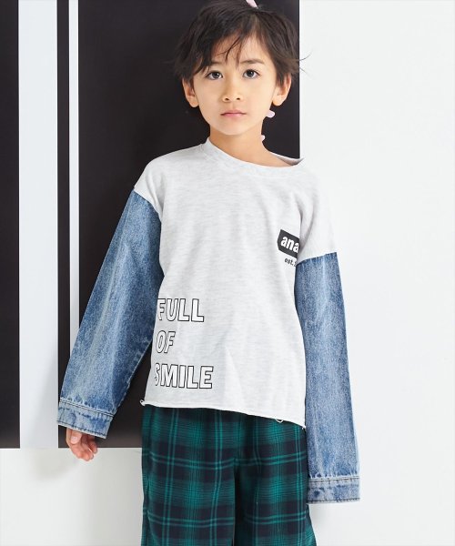 ANAP KIDS(アナップキッズ)/デニム 袖切替 トップス/img19