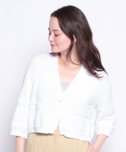 ショート丈ニットカーディガン 