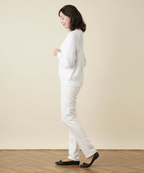 Vネックニットプルオーバー 