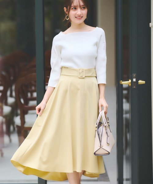 【美人百花5月号掲載】ベルト付きフィッシュテールスカート 