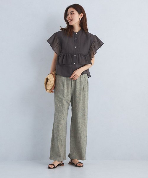 green label relaxing(グリーンレーベルリラクシング)/［size SHORT/TALLあり］BREEZE LINEN ブリーズリネン ワイド パンツ/img33