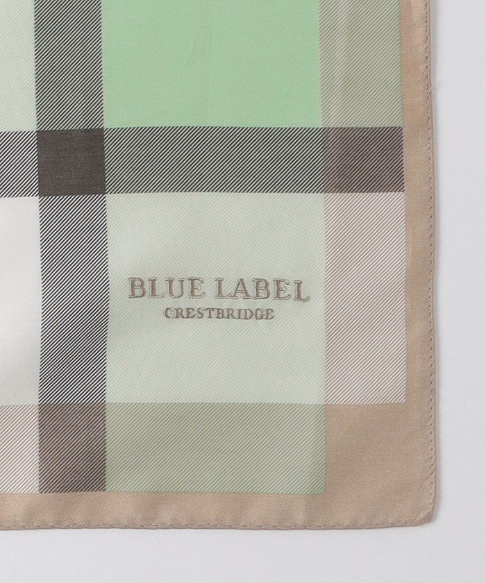 Blue Label フード付きチェックポンチョ ブルーレーベルクレストブリッジ BLUE LABEL CRESTBRIDGE フード