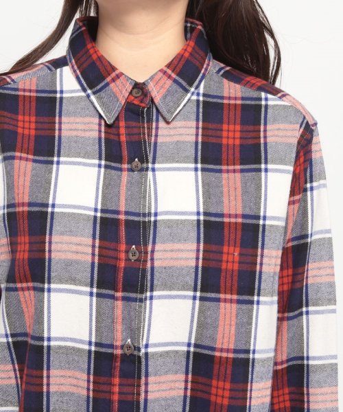 EDWIN(EDWIN)/#SO FLANNEL CHECK    SHIRTS ORANGE NVY/img03