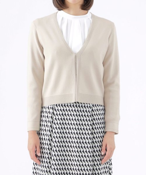 【ウォッシャブル】リップルブライトニットカーディガン ウォッシャブル