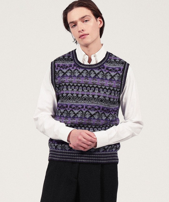 Raffa Molina アルパカ クルーネックニットベスト 商品説明＜Raffa