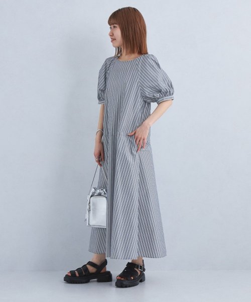 green label relaxing(グリーンレーベルリラクシング)/［size SHORT/TALLあり］ドビー ストライプ コンシャス ワンピース －マシンウォッシャブル－/img20