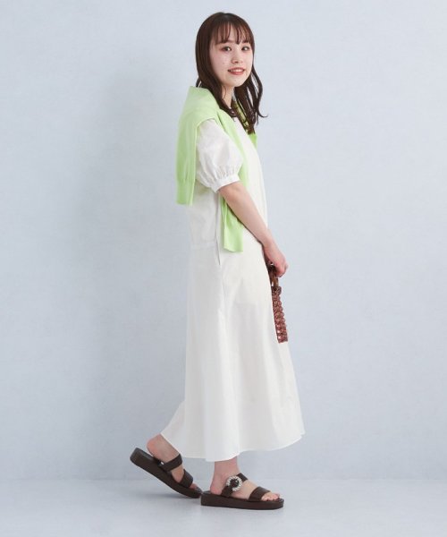 green label relaxing(グリーンレーベルリラクシング)/［size SHORT/TALLあり］ドビー ストライプ コンシャス ワンピース －マシンウォッシャブル－/img24