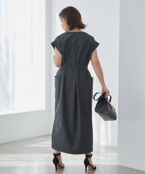 《大きいサイズ》辛口シックなレイヤードワンピース《三尋木奈保コラボ》 