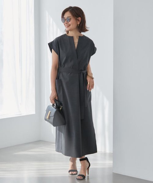 《大きいサイズ》辛口シックなレイヤードワンピース《三尋木奈保コラボ》 