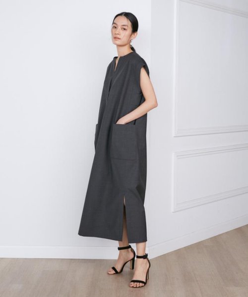 《大きいサイズ》辛口シックなレイヤードワンピース《三尋木奈保コラボ》 