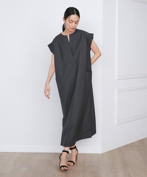 《大きいサイズ》辛口シックなレイヤードワンピース《三尋木奈保コラボ》 