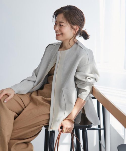 《三尋木奈保コラボ》きれいめモードの上品ブルゾン 