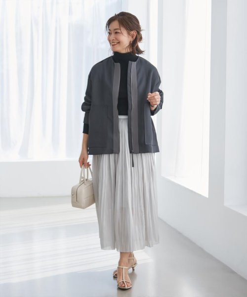 《三尋木奈保コラボ》きれいめモードの上品ブルゾン 