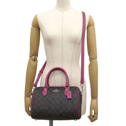 COACH コーチ ROWAN SATCHEL ローアン サッチェル シグネチャー ハンド バッグ 斜めがけ ショルダー バッグ 2WAY バッグ