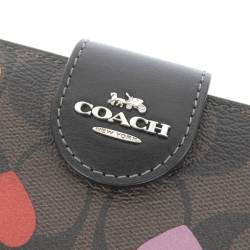 COACH(コーチ)/COACH コーチ MEDIUM CORNER ZIP WALLET ミディアム コーナー ジップ ウォレット シグネチャー ハート プリント 二つ折り 財布/img05