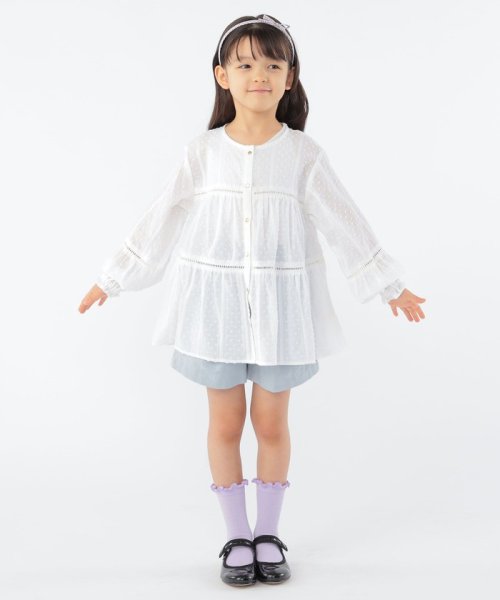 SHIPS KIDS(シップスキッズ)/SHIPS KIDS:100～130cm / スナップ ボタン ティアード ブラウス/img09