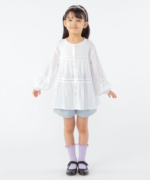 SHIPS KIDS(シップスキッズ)/SHIPS KIDS:100～130cm / スナップ ボタン ティアード ブラウス/img10