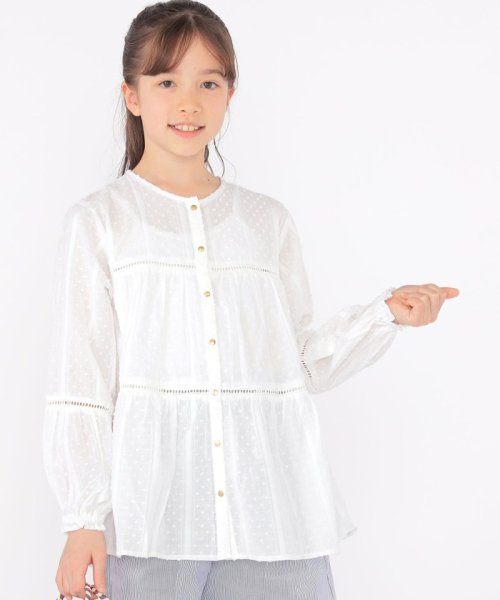 SHIPS KIDS(シップスキッズ)/SHIPS KIDS:140～150cm / スナップ ボタン ティアード ブラウス/img01