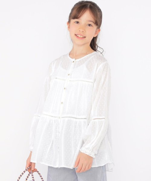 SHIPS KIDS(シップスキッズ)/SHIPS KIDS:140～150cm / スナップ ボタン ティアード ブラウス/img02