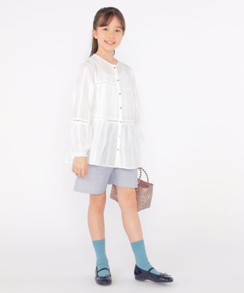 SHIPS KIDS(シップスキッズ)/SHIPS KIDS:140～150cm / スナップ ボタン ティアード ブラウス/img04