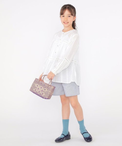 SHIPS KIDS(シップスキッズ)/SHIPS KIDS:140～150cm / スナップ ボタン ティアード ブラウス/img05