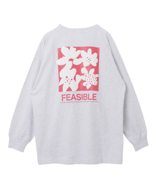 ANME(アンメ)/前後ロゴ入り フラワープリント 長袖 Tシャツ/img56