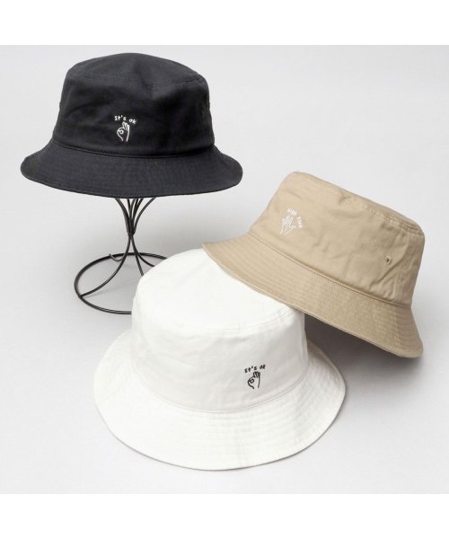 Besiquenti(ベーシックエンチ)/BASIQUENTI ベーシックエンチ バケットハット 帽子 刺繍 バケハ コットン/img01